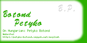 botond petyko business card
